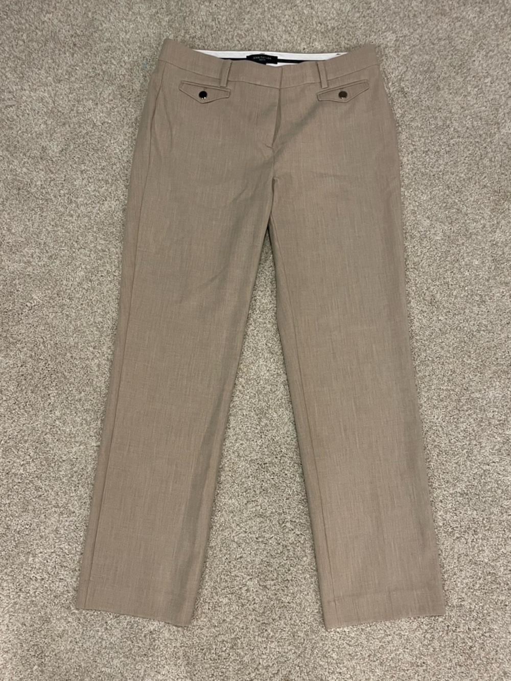 Ann Taylor Petite Tan Dress Pants